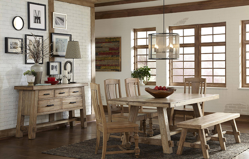 Picture frame idea for-American rustic style dining room