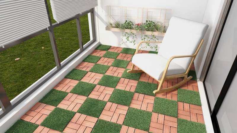 DIY grass decking tiles  design ideas