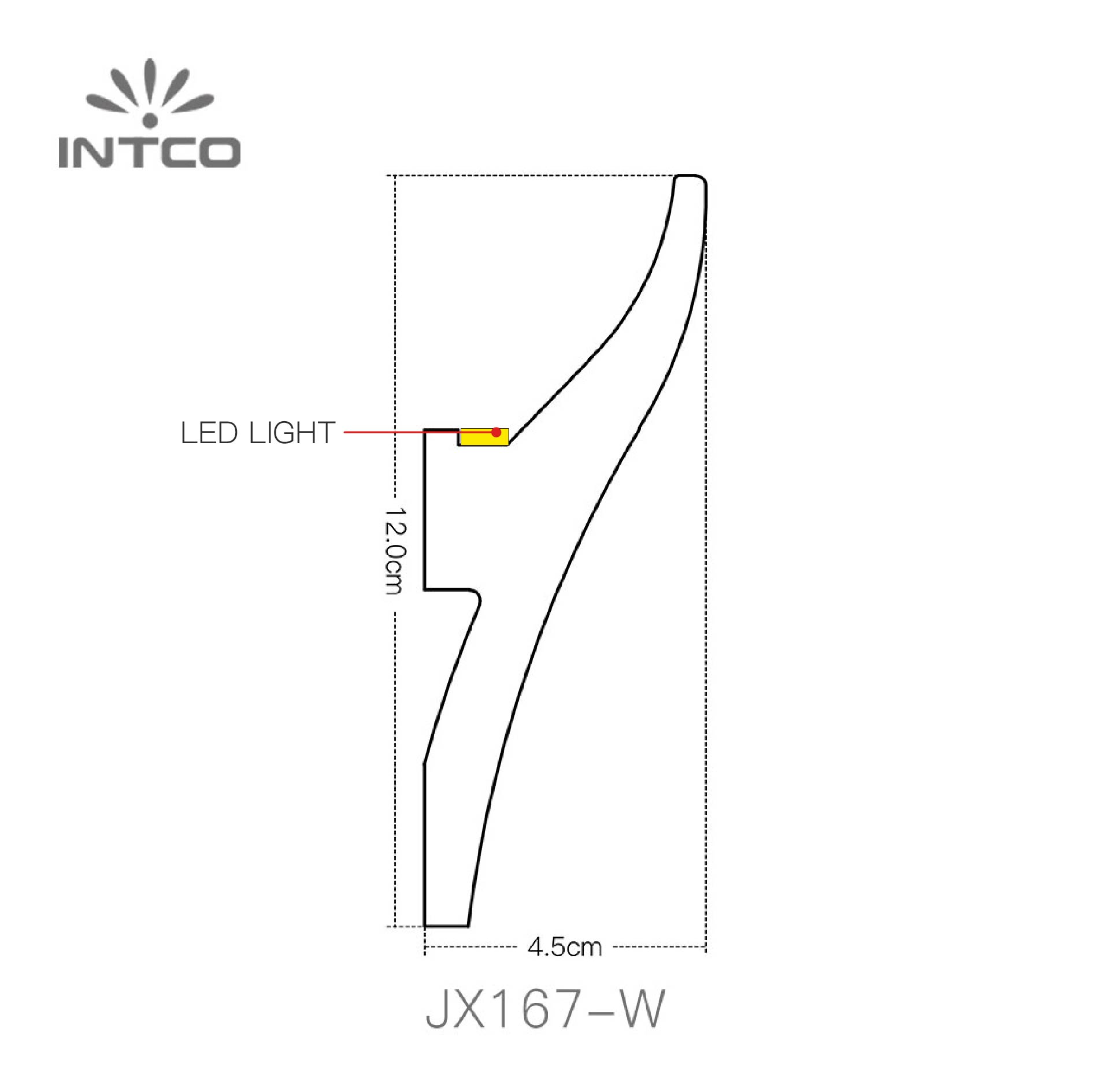 perfil para luz led indirecta