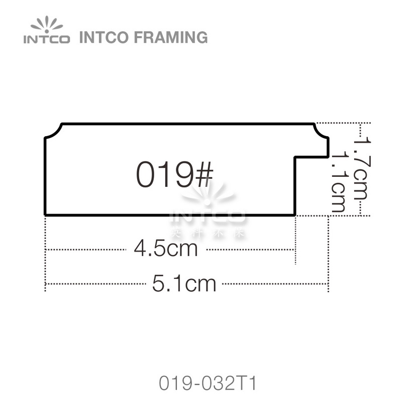 INTCO 019 series PS picture frame moulding profile