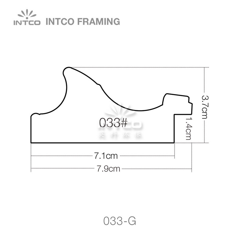 INTCO 033 series PS picture frame moulding profile