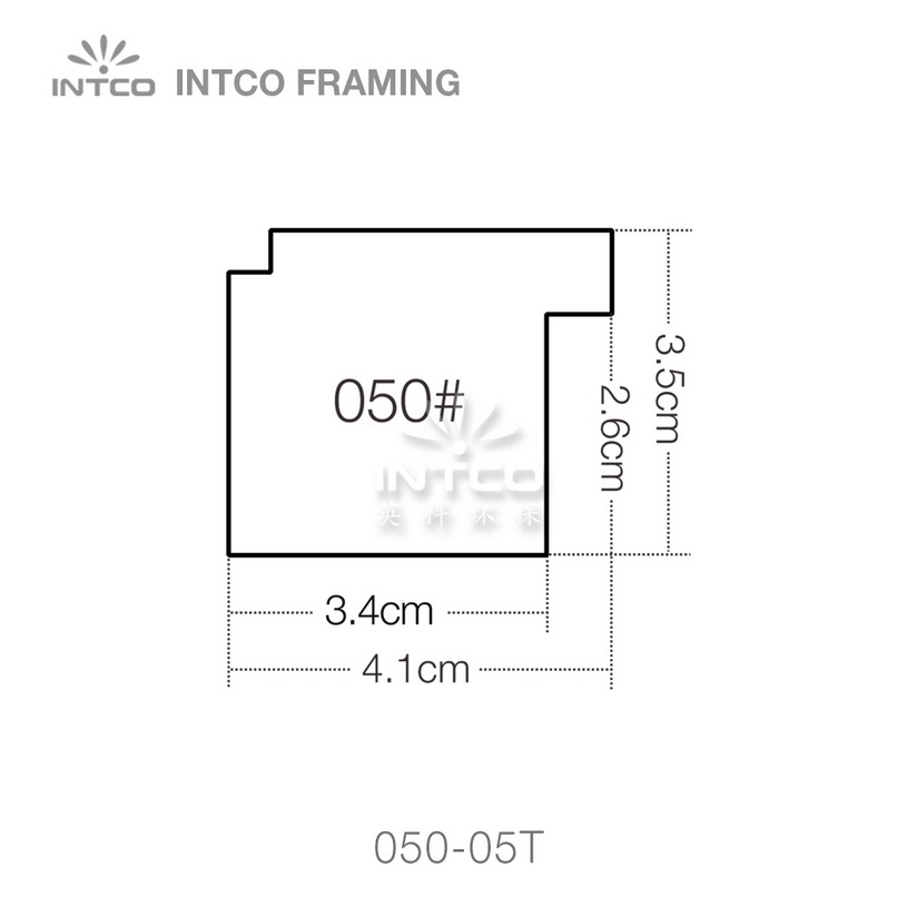 INTCO 050 series PS picture frame moulding profile