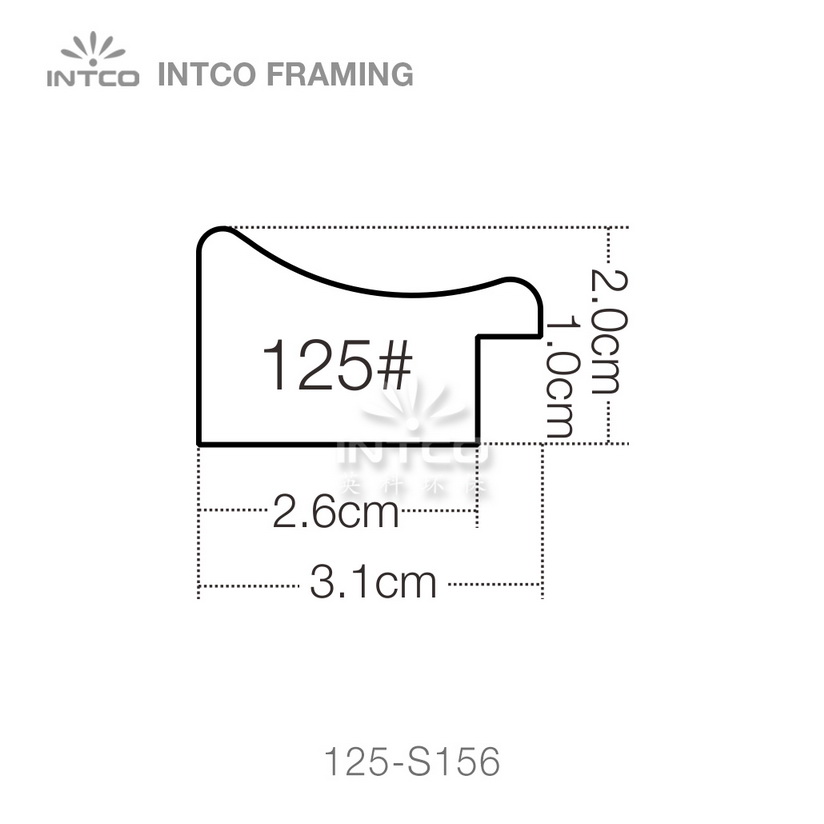 125 series PS picture frame moulding profile
