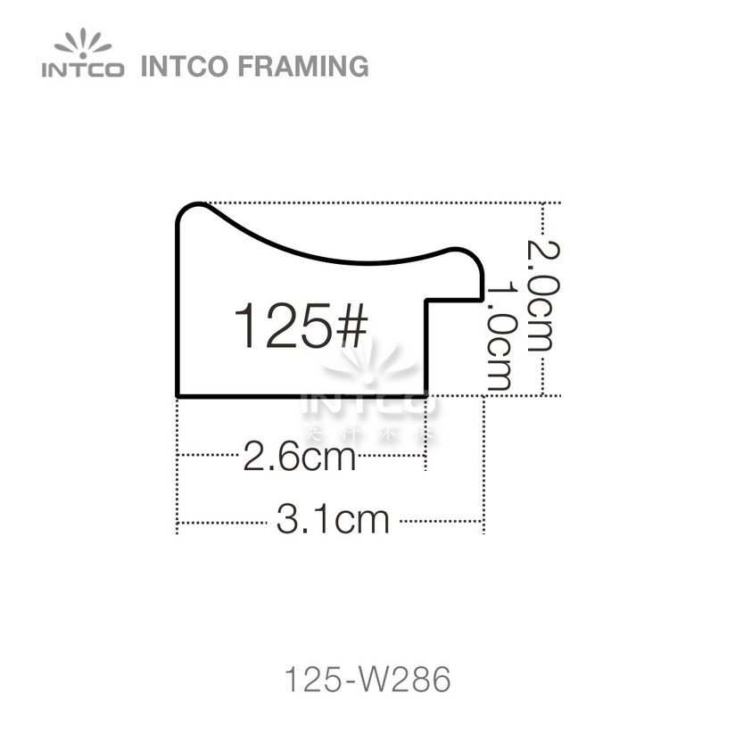125 series PS picture frame moulding profile