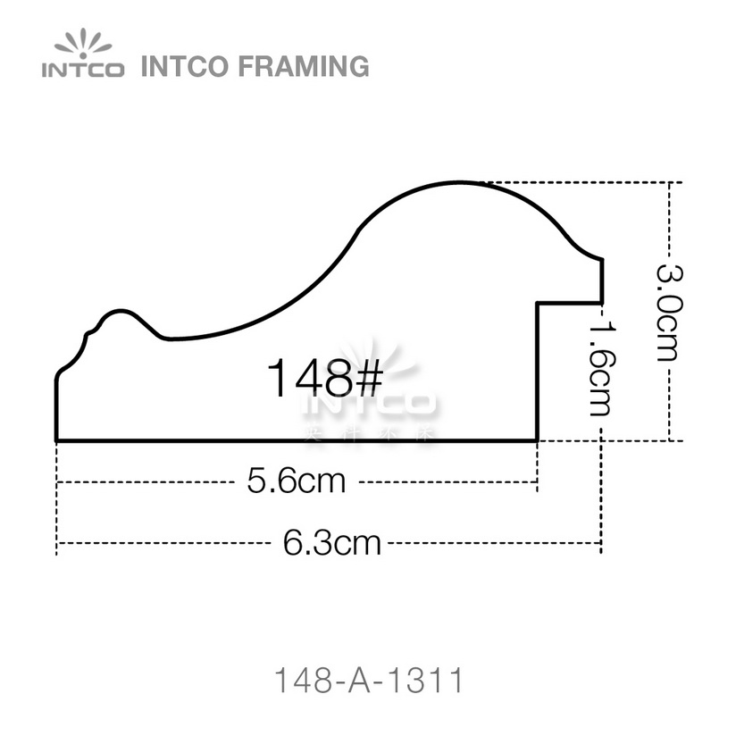 INTCO 148 series PS wedding photo frame moulding profile