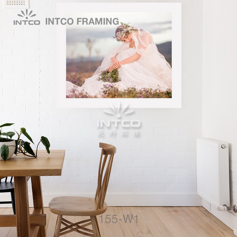 Wall wedding frame 80×65 cm- wall picture frame moulding idea- framed by INTCO 155-W1 polystyrene mouldings