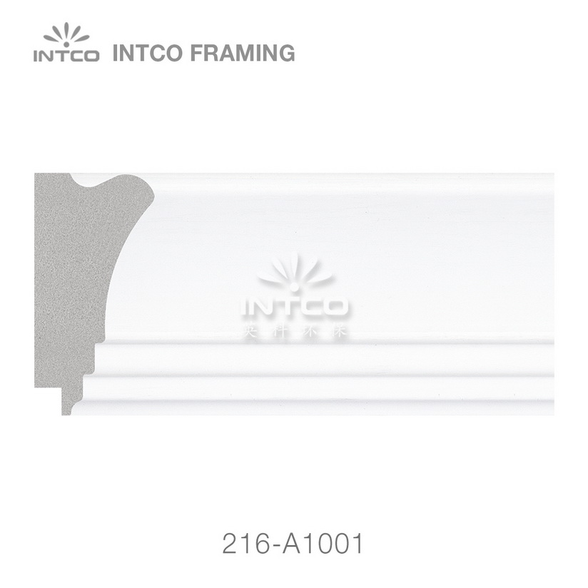 white unfinished picture frame moulding