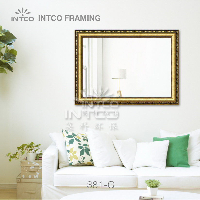 Application of 381-G mouldings for wall mirror frame making