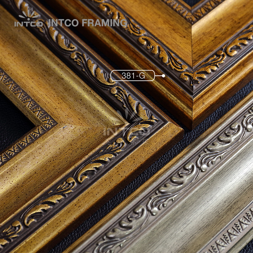 381-G PS picture frame mouldings gold finish