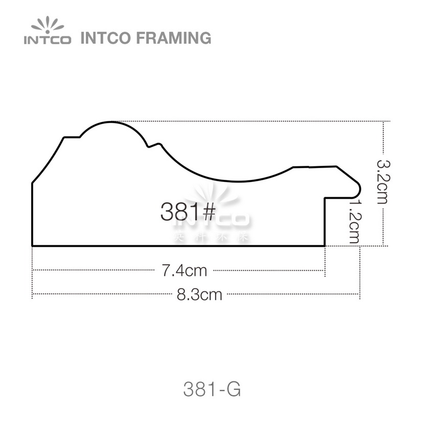 381 series PS picture frame moulding profile