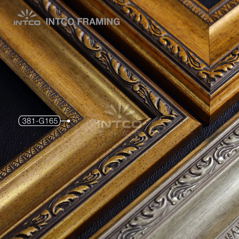 381-G165 PS picture frame mouldings gold finish