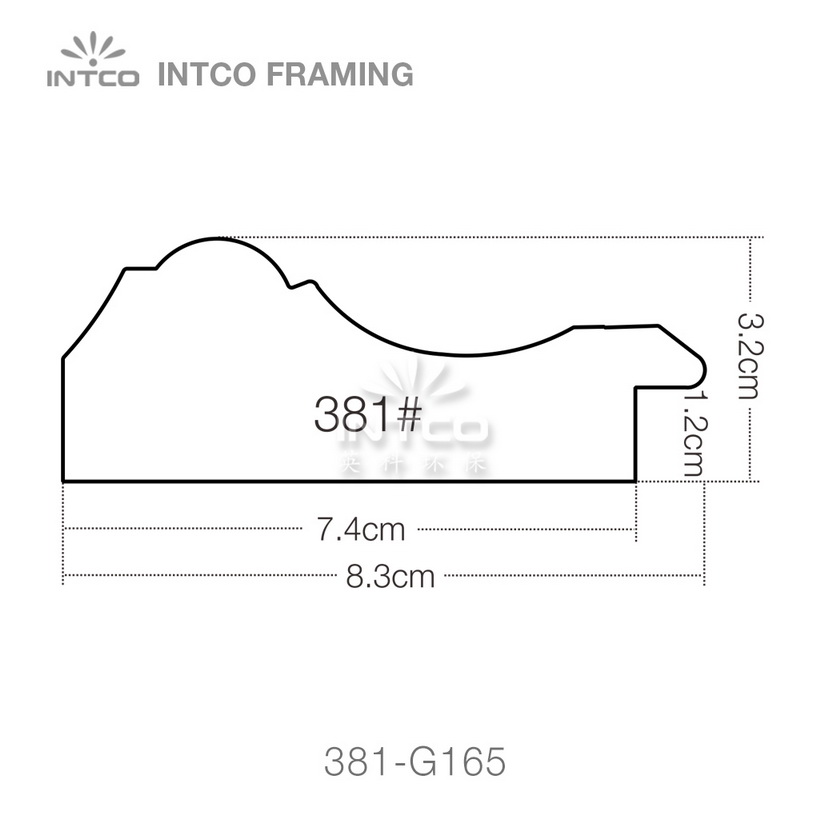381 series PS picture frame moulding profile
