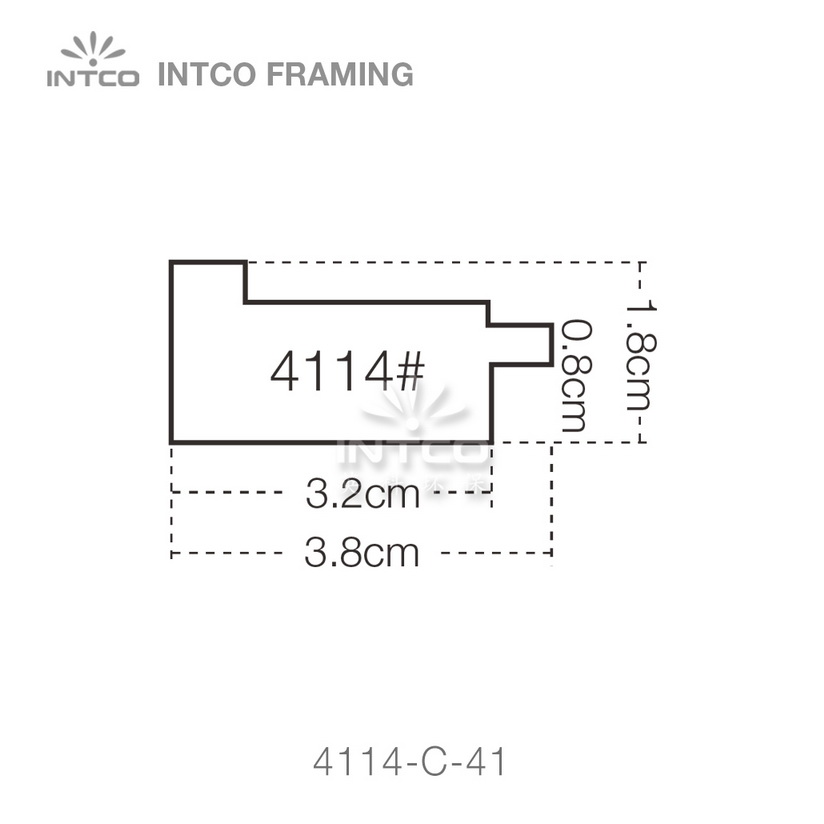 4114 series PS picture frame moulding profile