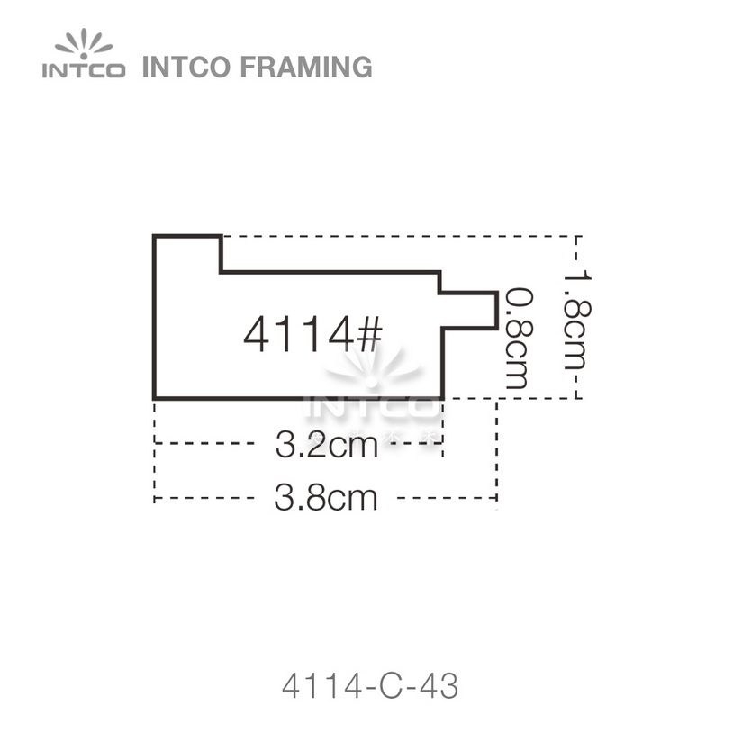4114 series PS picture frame moulding profile