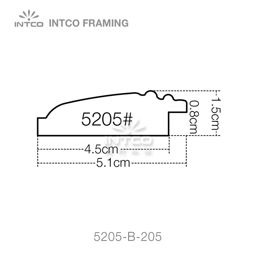 5205 series PS picture frame moulding profile