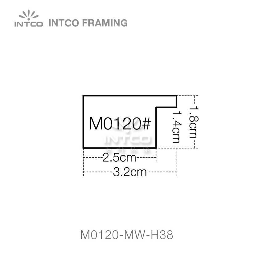M0120 series MDF picture frame moulding profile