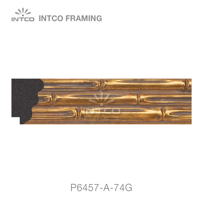 P6457-A-74G gold picture frame moulding wholesale