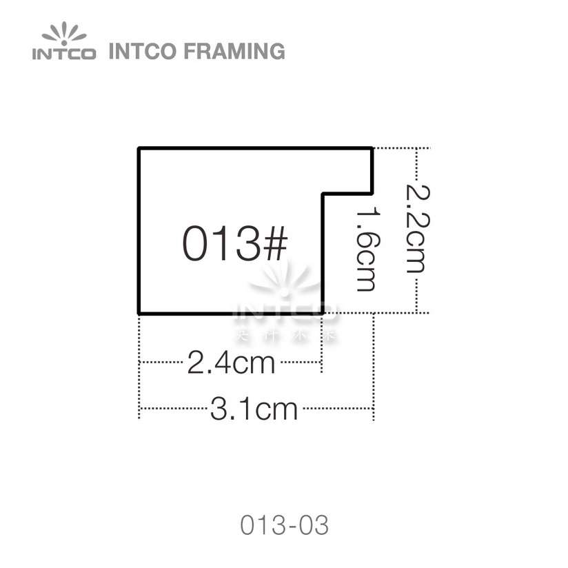 013 series PS picture frame moulding profile