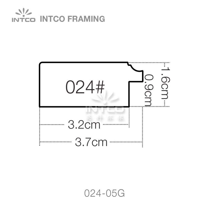 INTCO 024 series PS picture frame moulding profile
