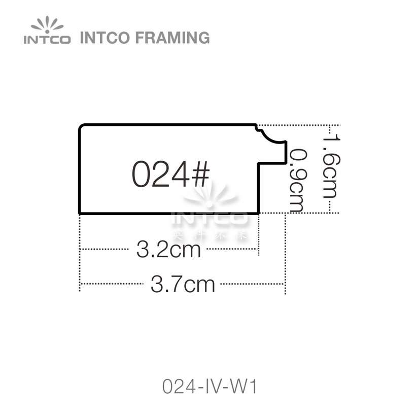 INTCO 024 series PS picture frame moulding profile