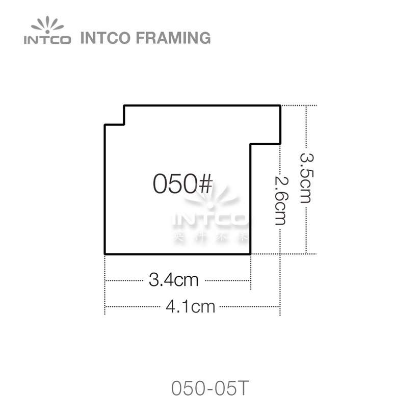 INTCO 050 series PS picture frame moulding profile