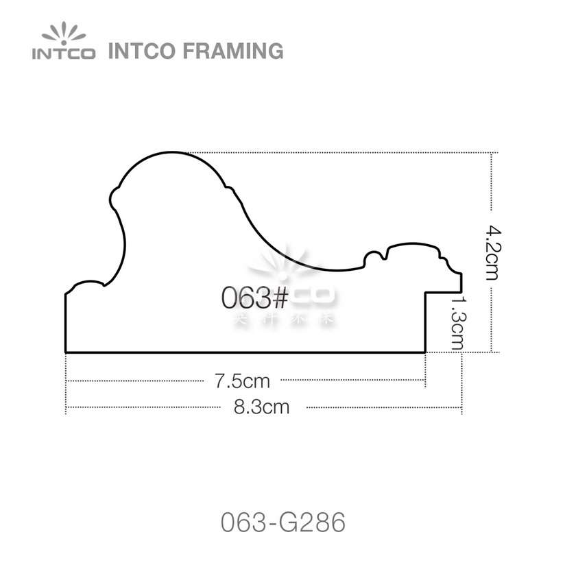 063 series PS picture frame moulding profile