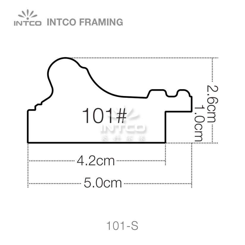 101 series PS picture frame moulding profile