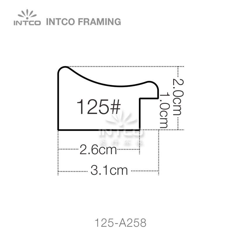 125 series PS picture frame moulding profile