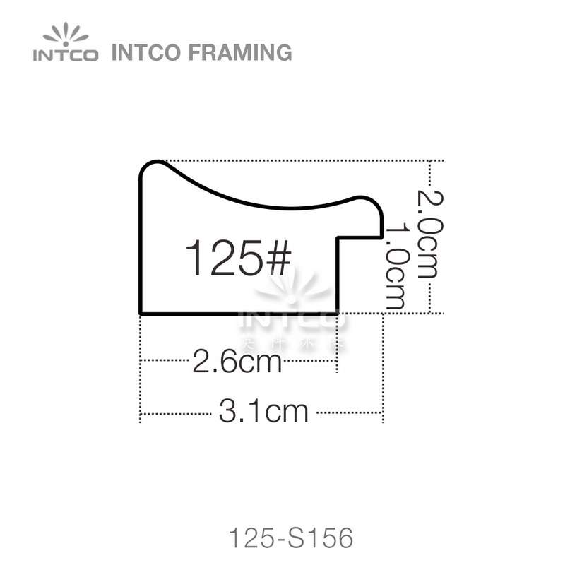 125 series PS picture frame moulding profile