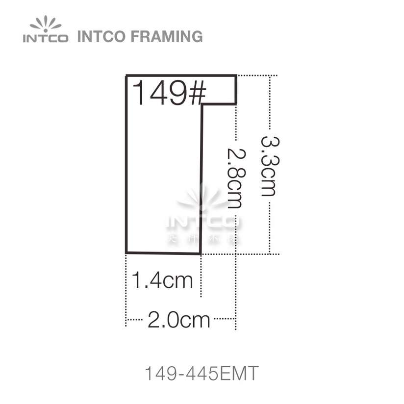 149 series PS picture frame moulding profile