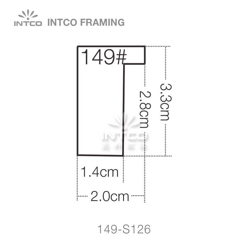 149 series PS picture frame moulding profile