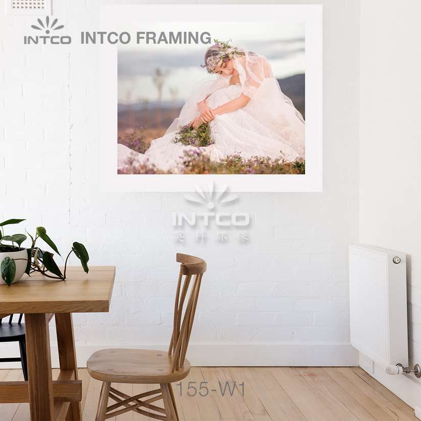 Wall wedding frame 80×65 cm- wall picture frame moulding idea- framed by INTCO 155-W1 polystyrene mouldings