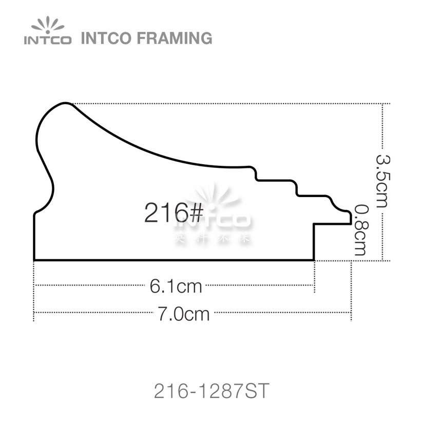 216 series PS wedding photo frame moulding profile