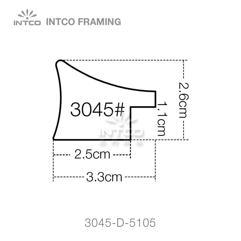 3045 series PS picture frame moulding profile
