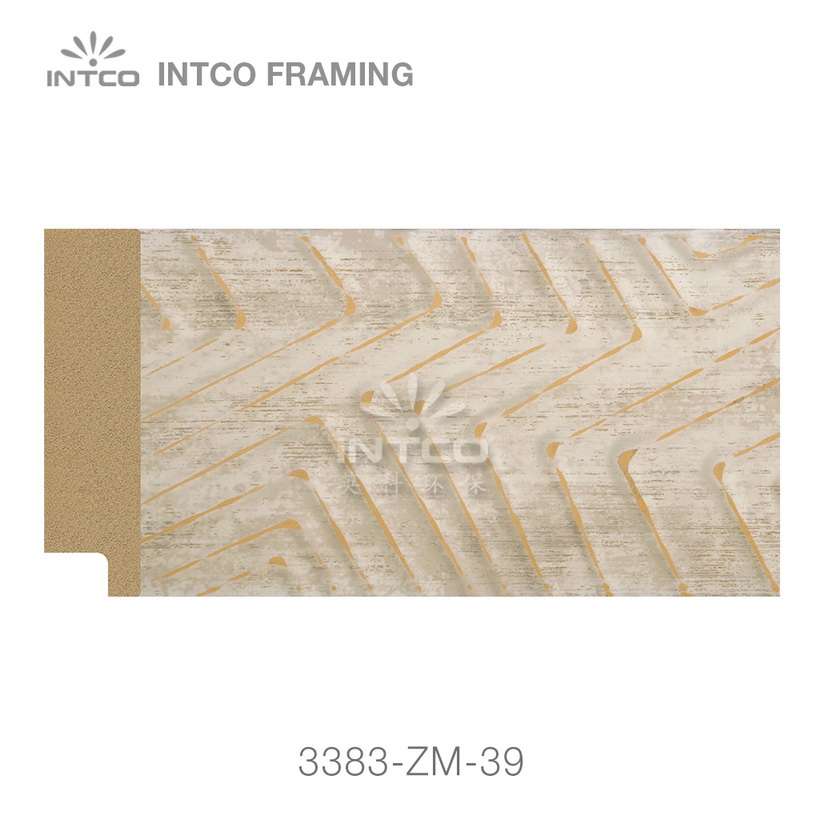 Wood Grain Plastic Mirror Frame 3383ZM39 2 15/16" Modern Mirror