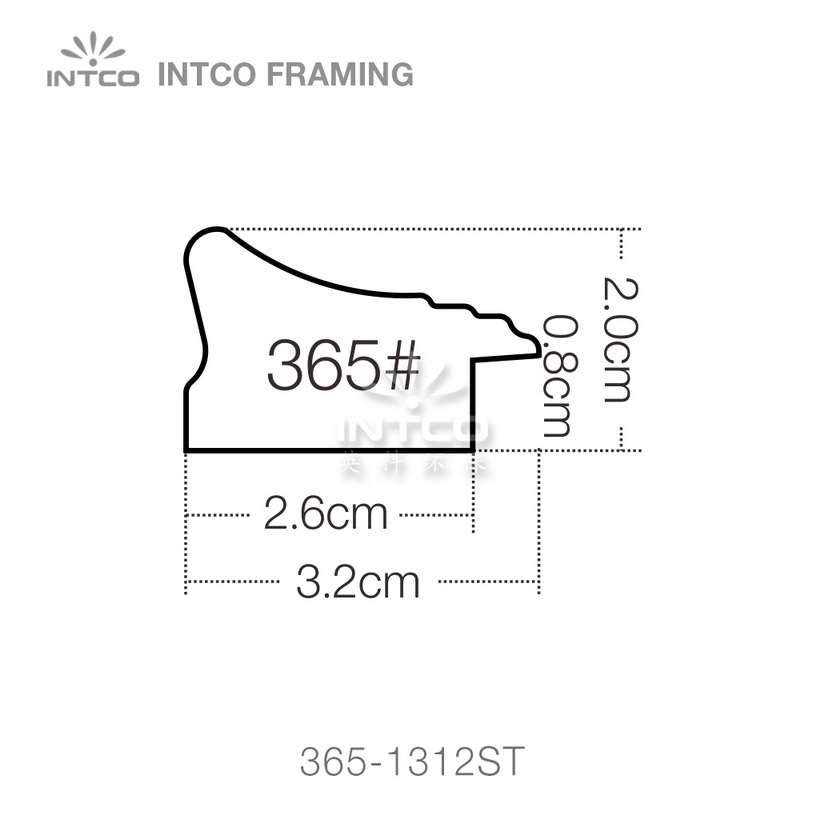 365 series PS picture frame moulding profile