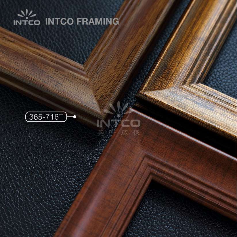 365-716T PS picture frame mouldings dark wood finish