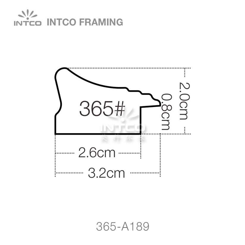 365 series PS picture frame moulding profile