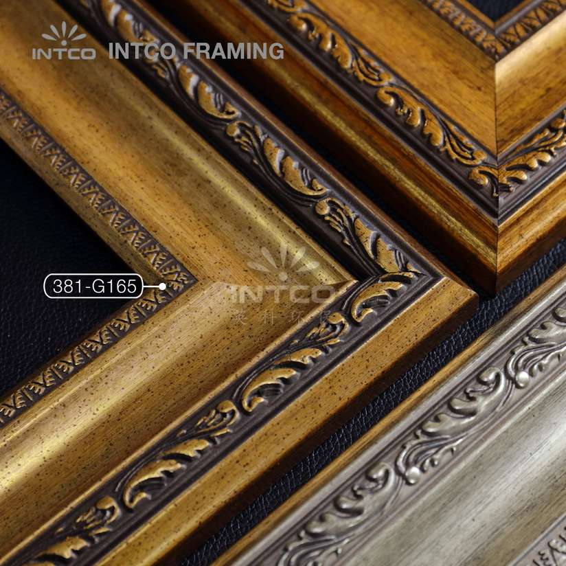 381-G165 PS picture frame mouldings gold finish