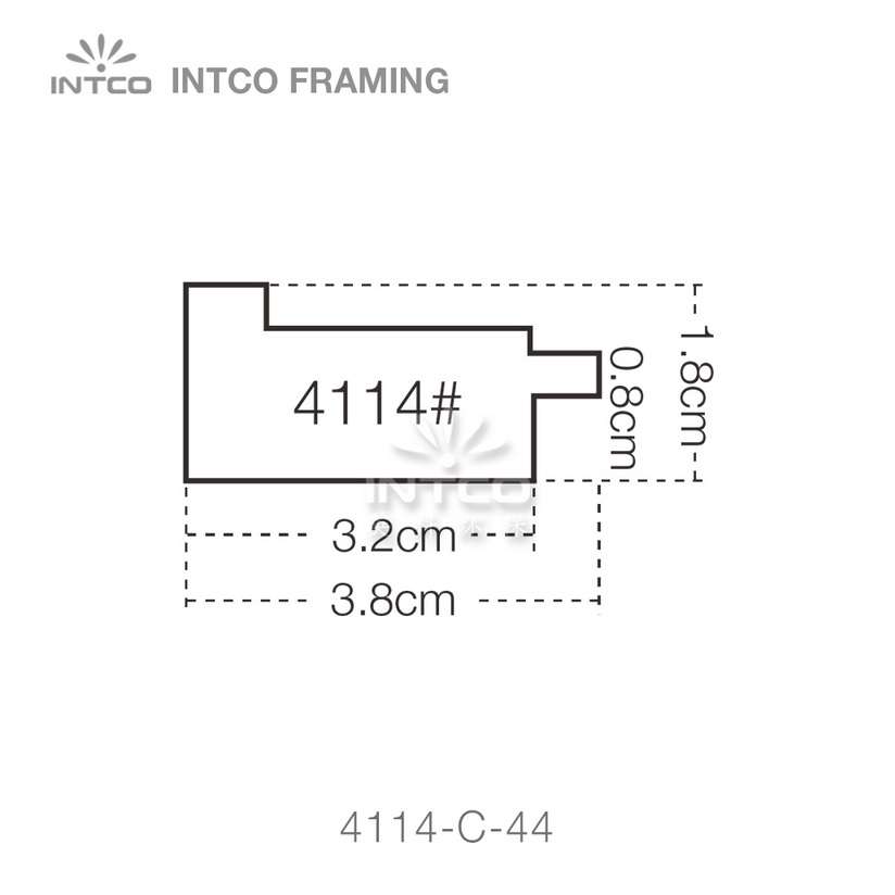 4114 series PS picture frame moulding profile