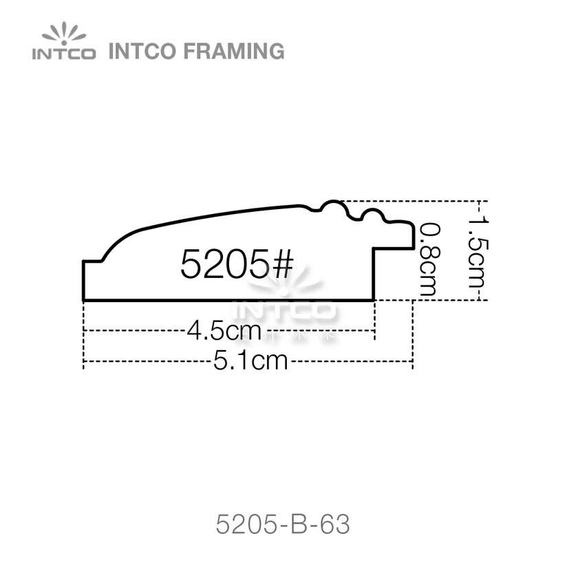 5205 series PS picture frame moulding profile