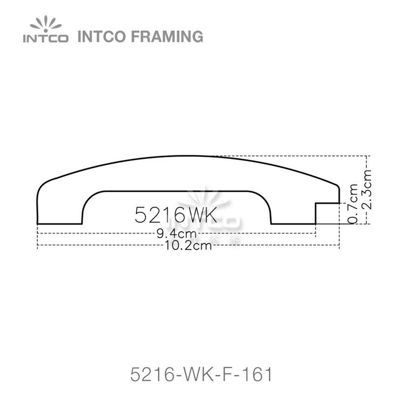 5216-WK series PS mirror frame moulding profile