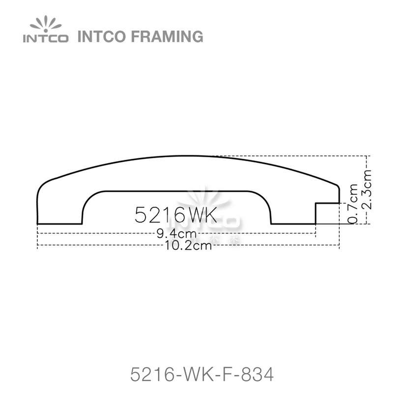 5216-WK series PS mirror frame moulding profile