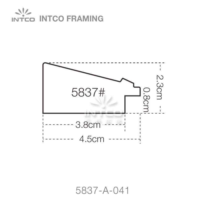 5837 series PS picture frame moulding profile