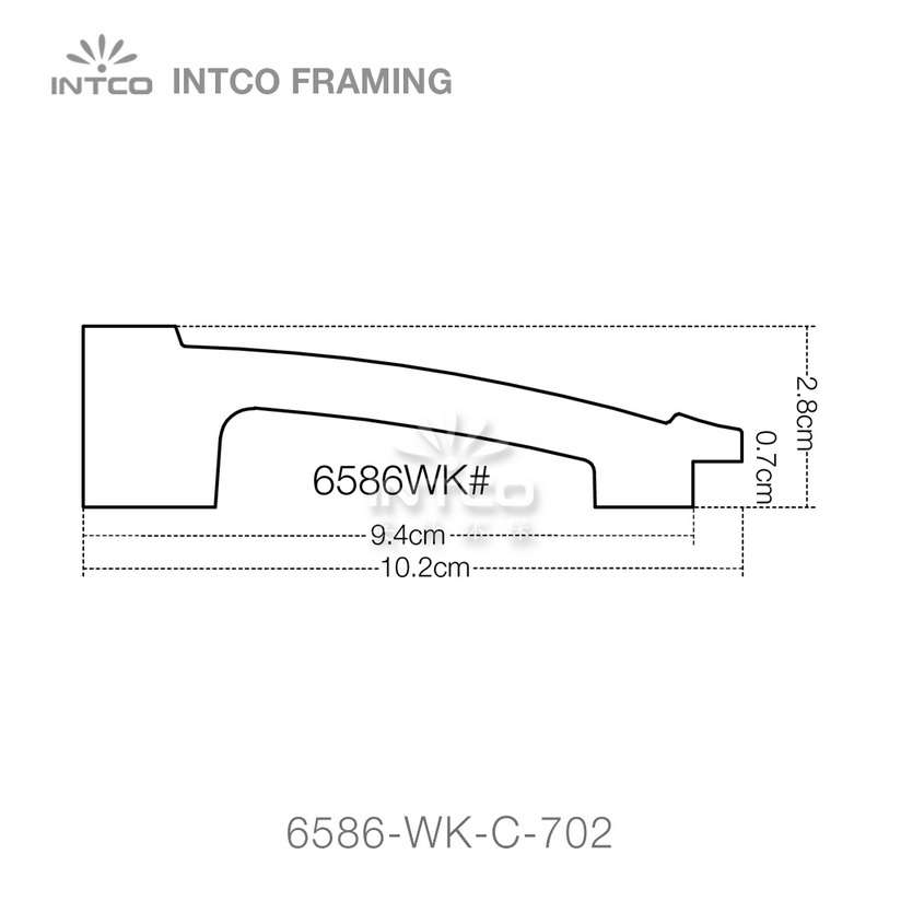 6586-WK series PS mirror frame moulding profile