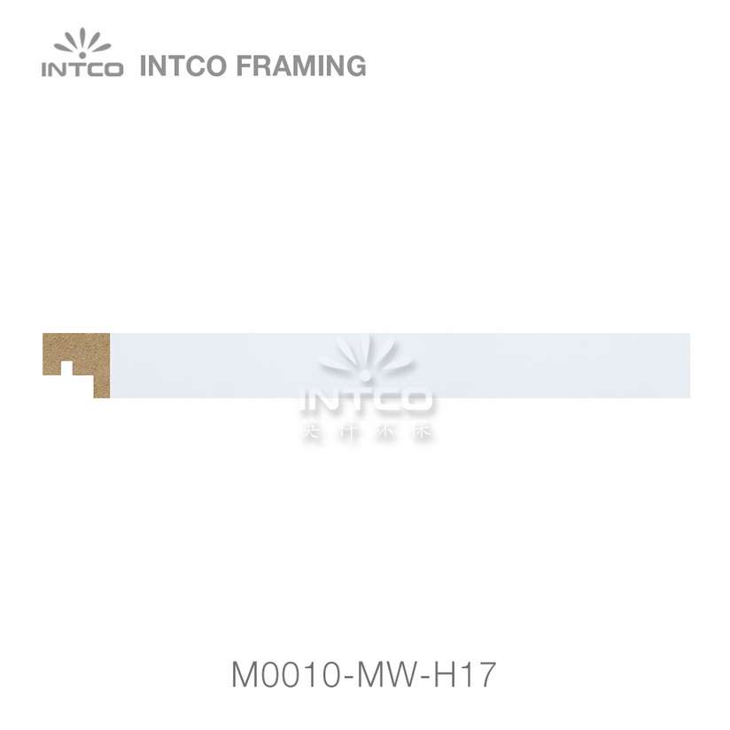 M0010-MW-H17 white MDF picture frame moulding