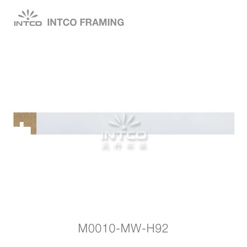 M0010-MW-H92 white MDF picture frame moulding