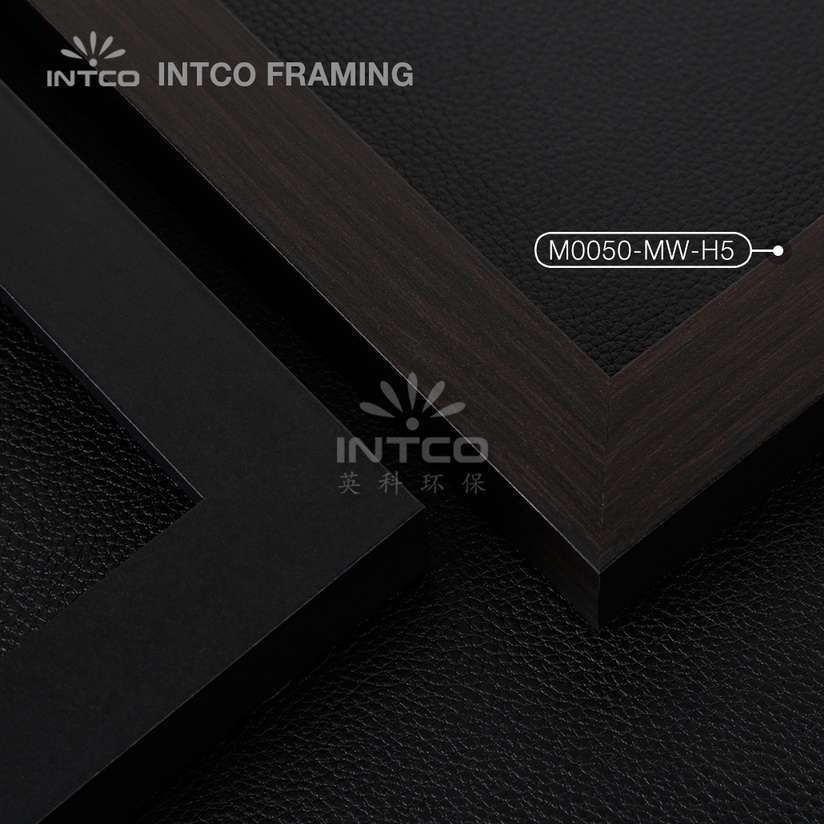 M0050-MW-H5 MDF picture frame mouldings black finish