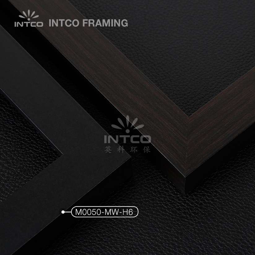 M0050-MW-H6 MDF picture frame mouldings black finish