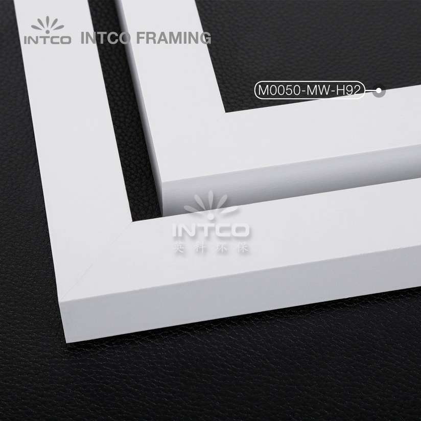 M0050-MW-H92 MDF picture frame mouldings white finish